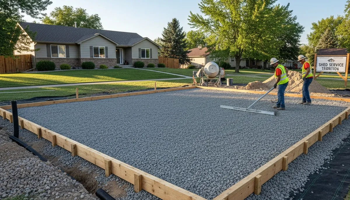 Professional shed foundation preparation by landscaping experts in Thornton, CO