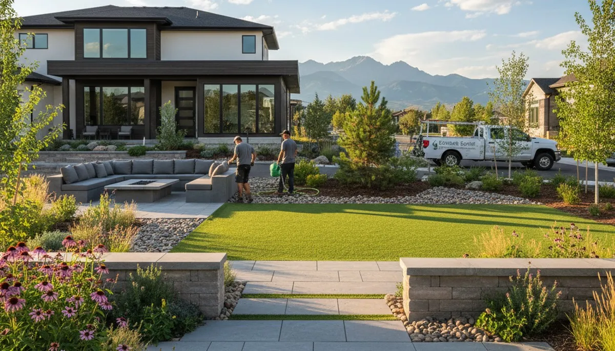 Landscaping team in Thornton, CO providing professional outdoor property maintenance services